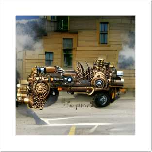 Steampunk war machine Posters and Art